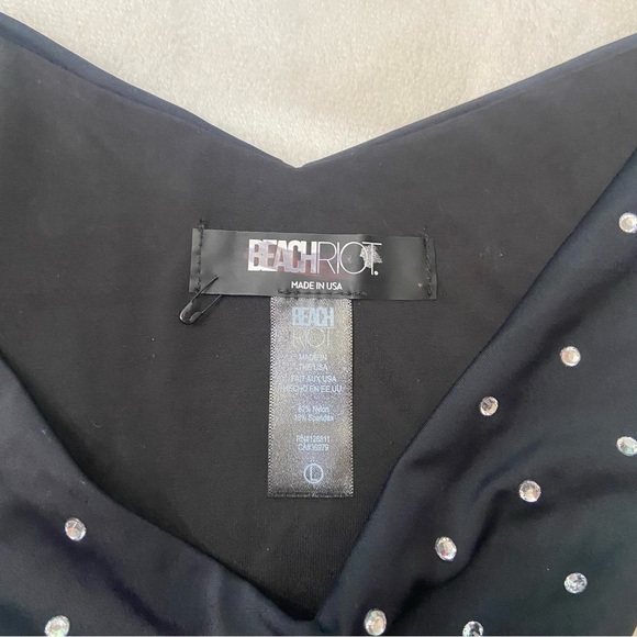 New! Beach Riot Vanessa Crystal Bottom in Black 3768 - Picture 3 of 8